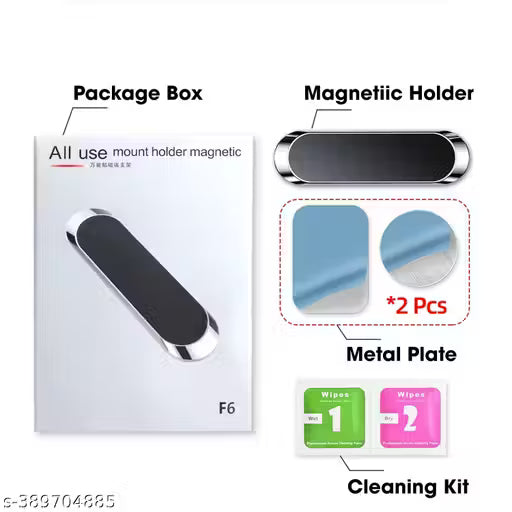 Magnetic Car Phone Holder for iPhone & Android – 360° Rotating Mobile Stand