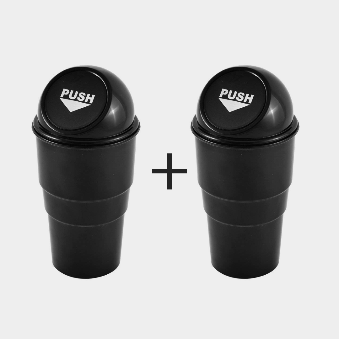 Mini Car Trash Bin Can Holder Dustbin - 1+1 Combo