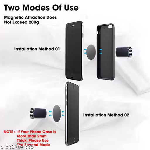 Magnetic Car Phone Holder for iPhone & Android – 360° Rotating Mobile Stand